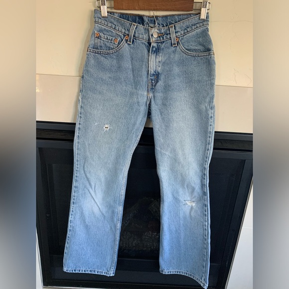 Vintage 90s Levi's 560 Loose Fit Straight Leg Womens Jr 5 S Distressed 26x28.5 - Picture 12 of 13